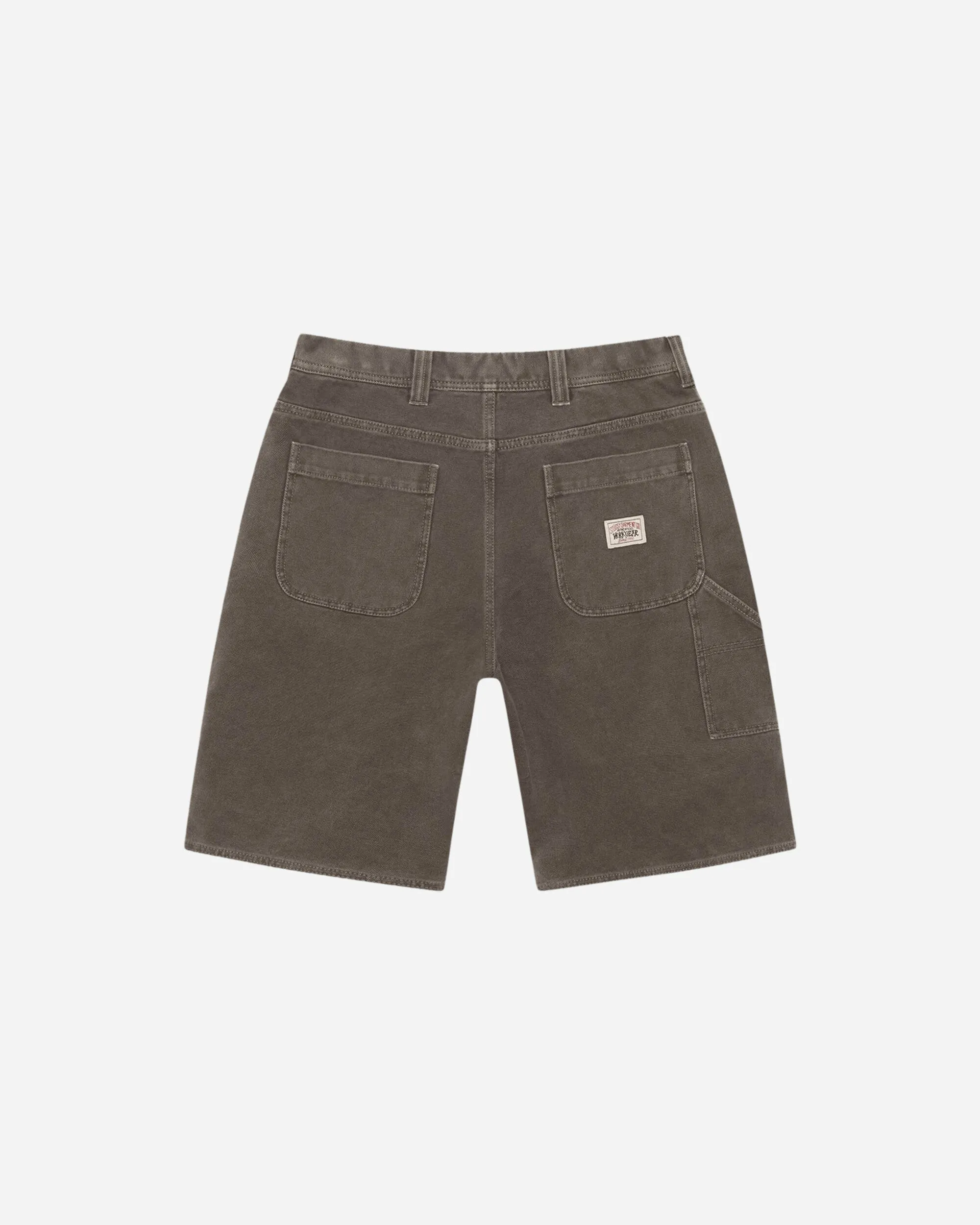 Men's Washed Canvas Work Short Brown