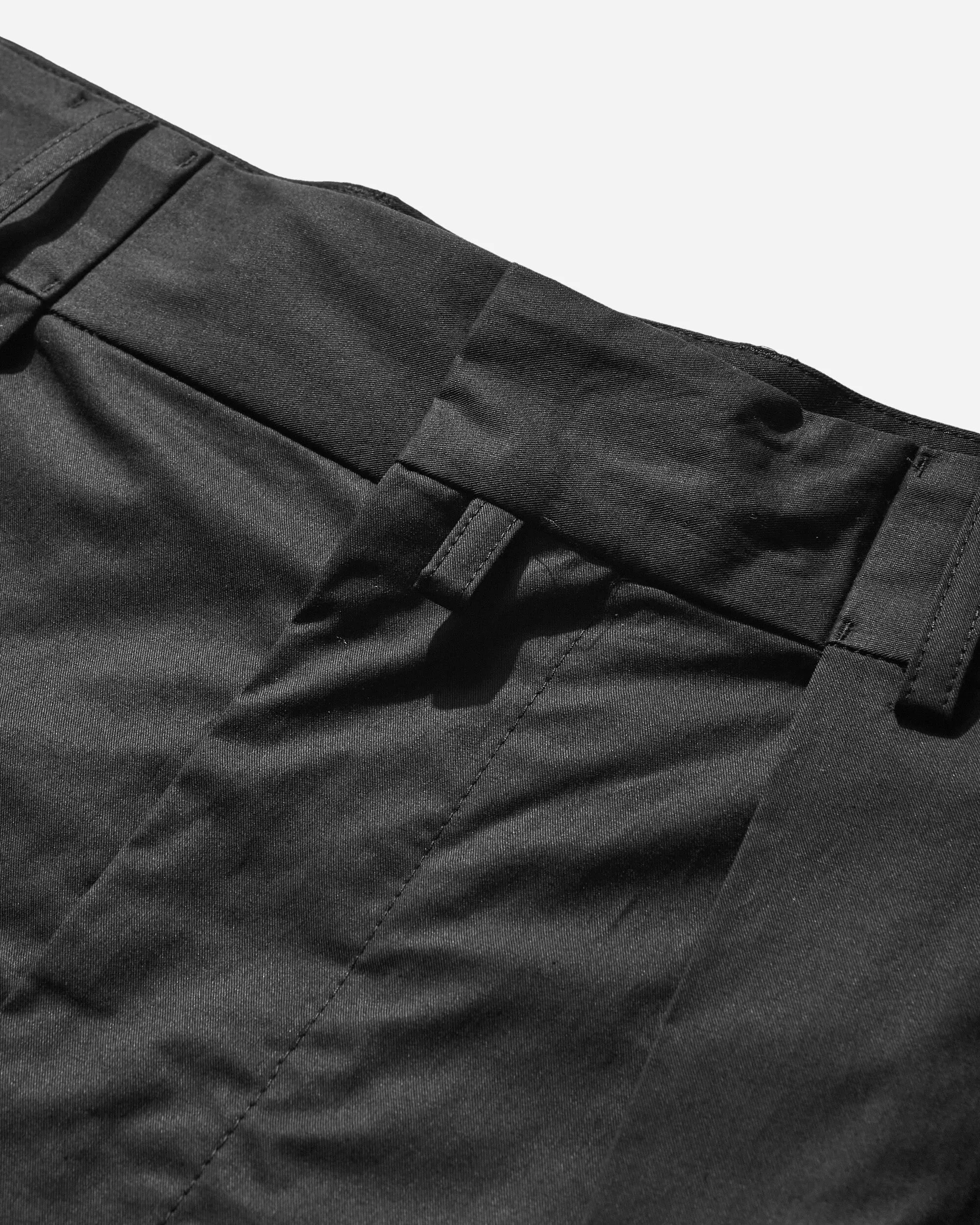 Men's Wide Pleated Shorts Black