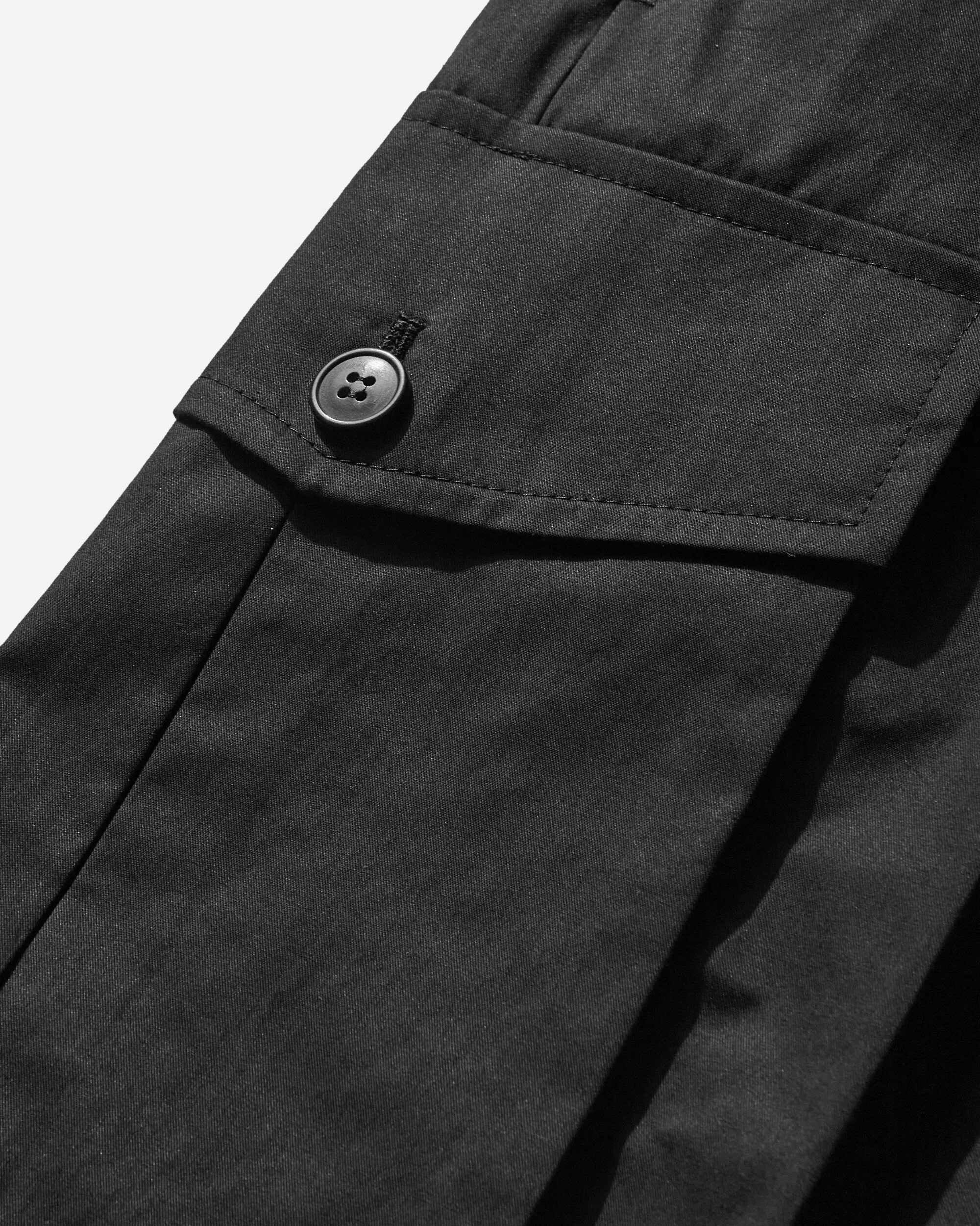 Men's Wide Pleated Shorts Black