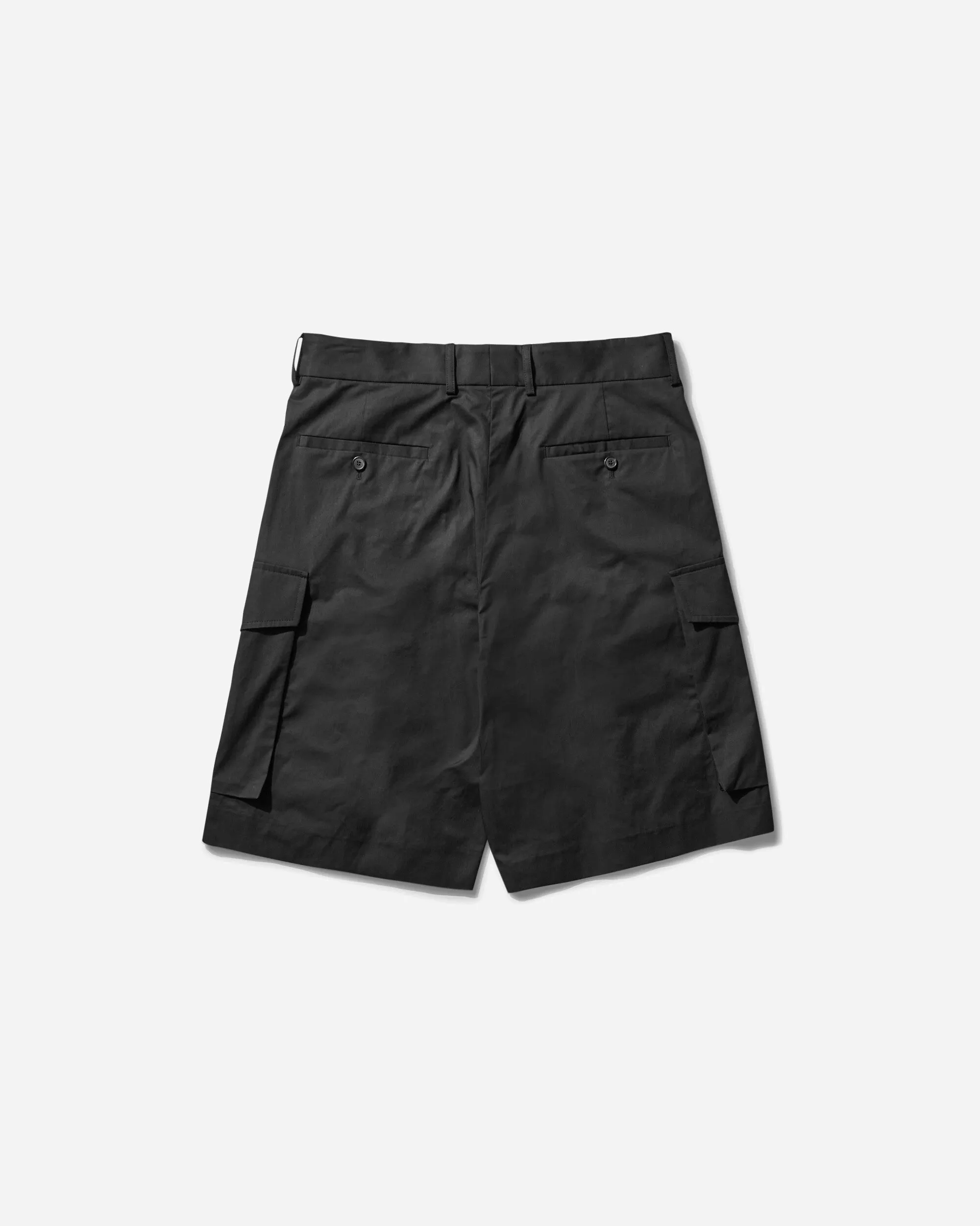Men's Wide Pleated Shorts Black