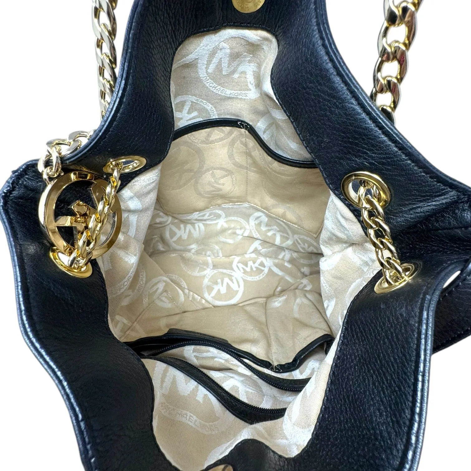 Michael Kors Bags Jet Set Chain Large Leather Shoulder Bag By Michael Kors, Size: Large