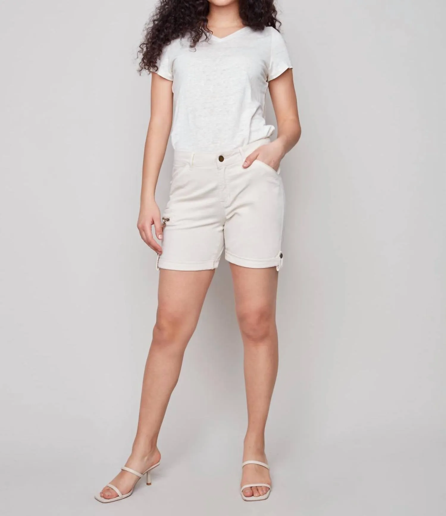 Mid Rise Relax Short In Natural