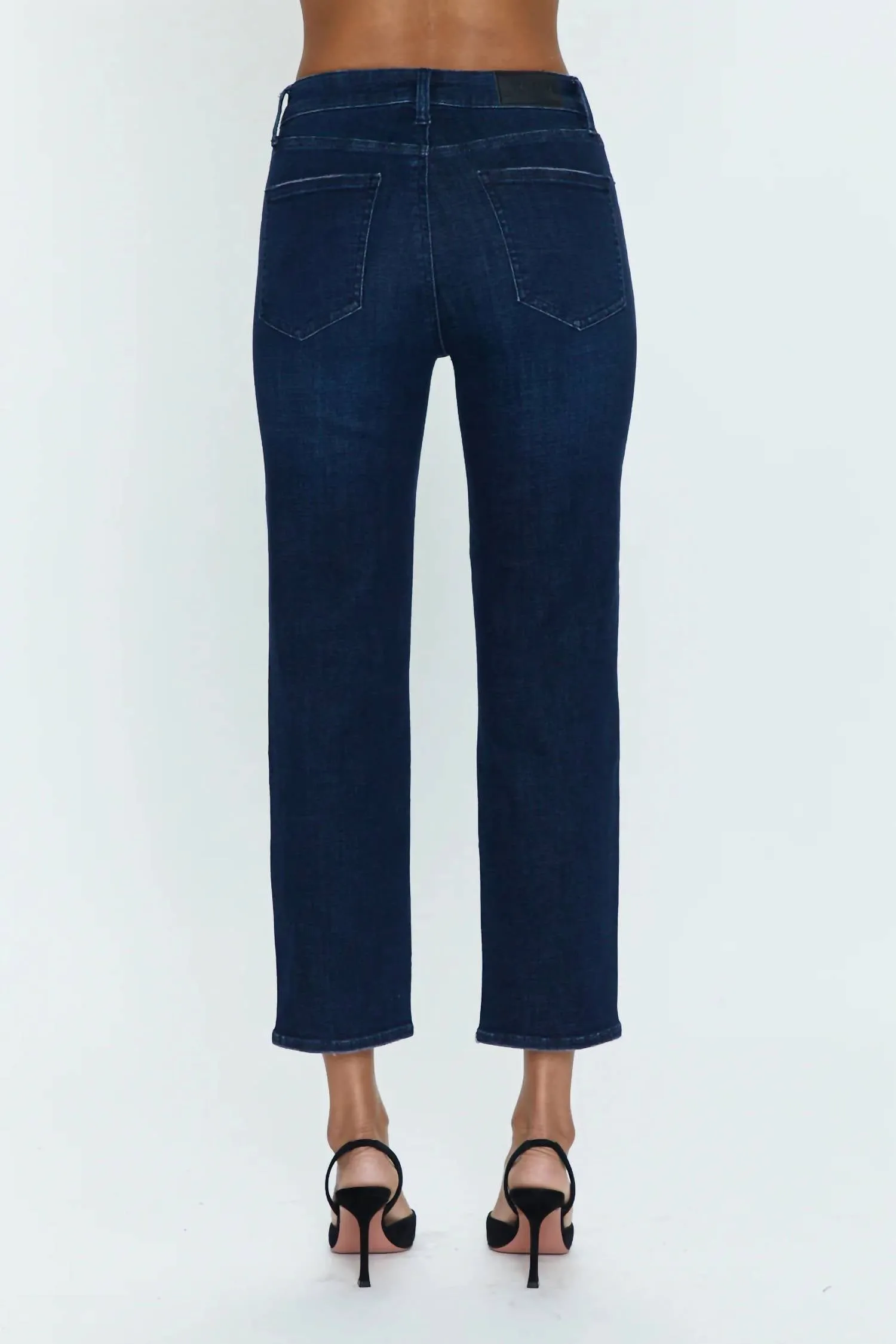 Monroe Crop High Rise Cigarette Jeans In Orania