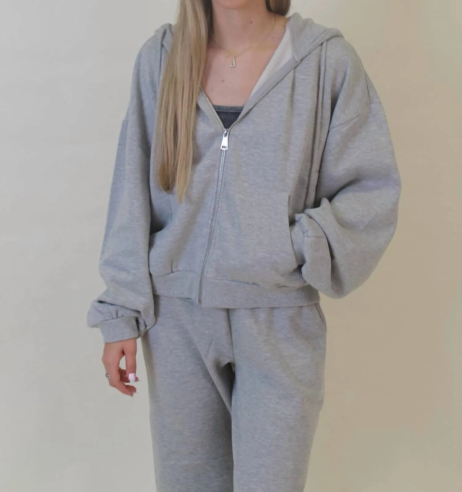 Natalie Oversized Hoodie In Grey