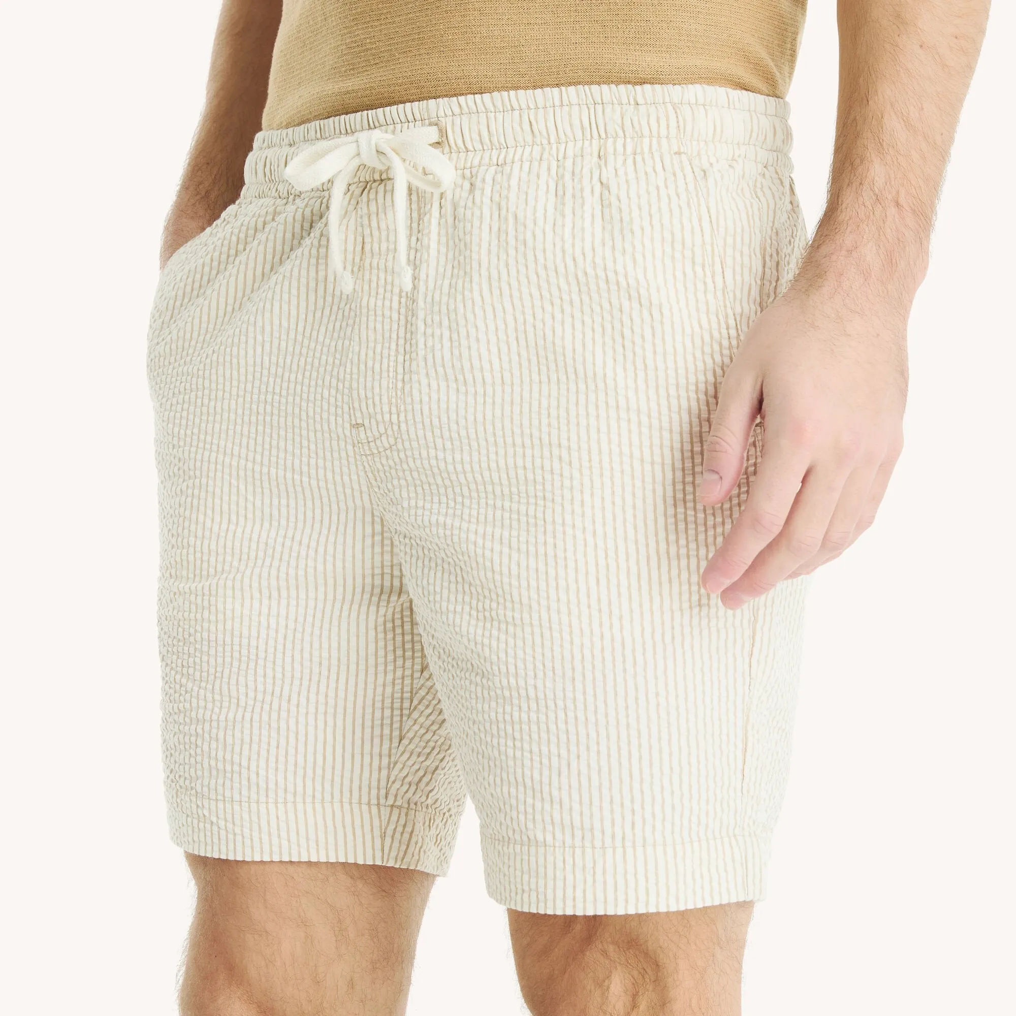 Nautica Mens 7" Striped Seersucker Short