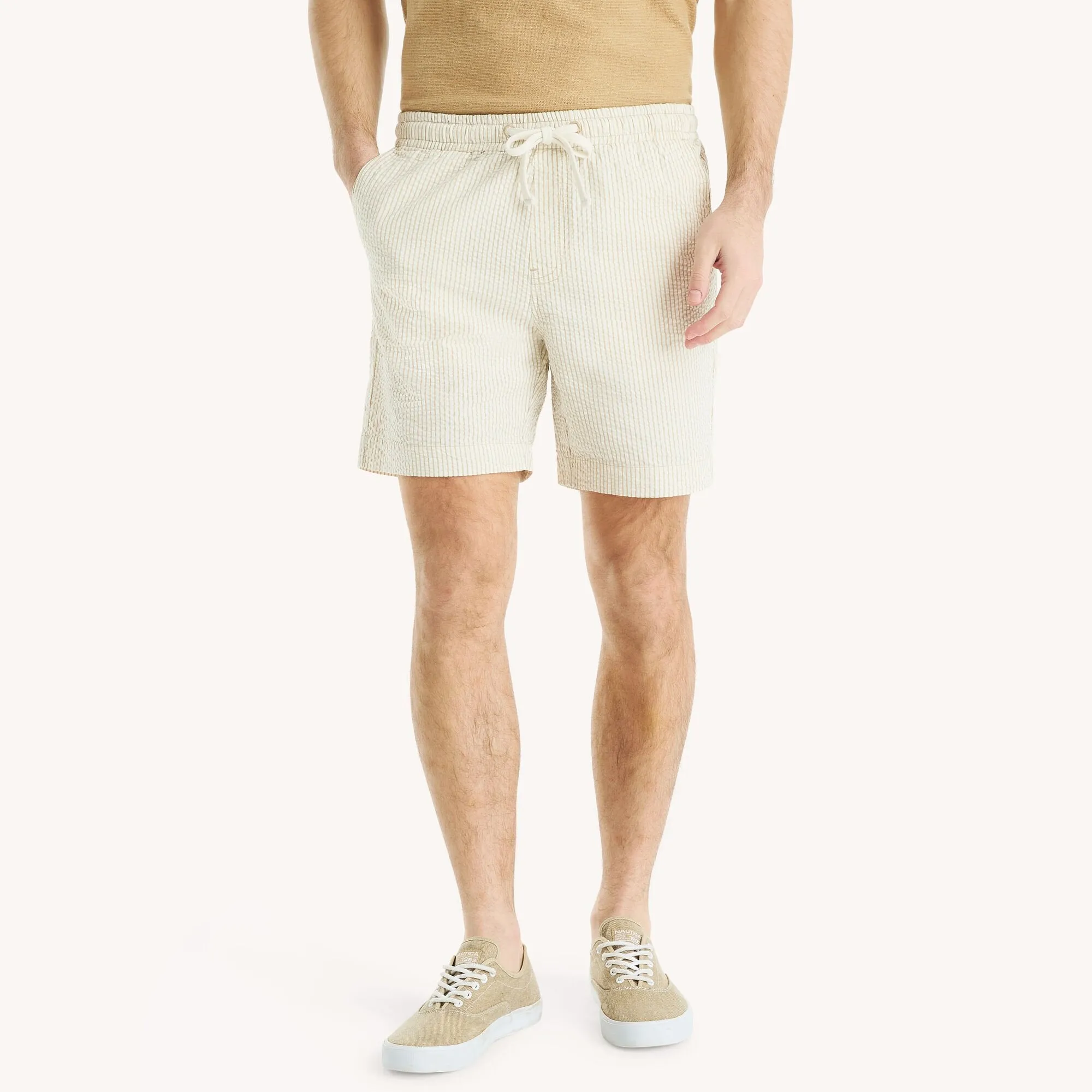 Nautica Mens 7" Striped Seersucker Short