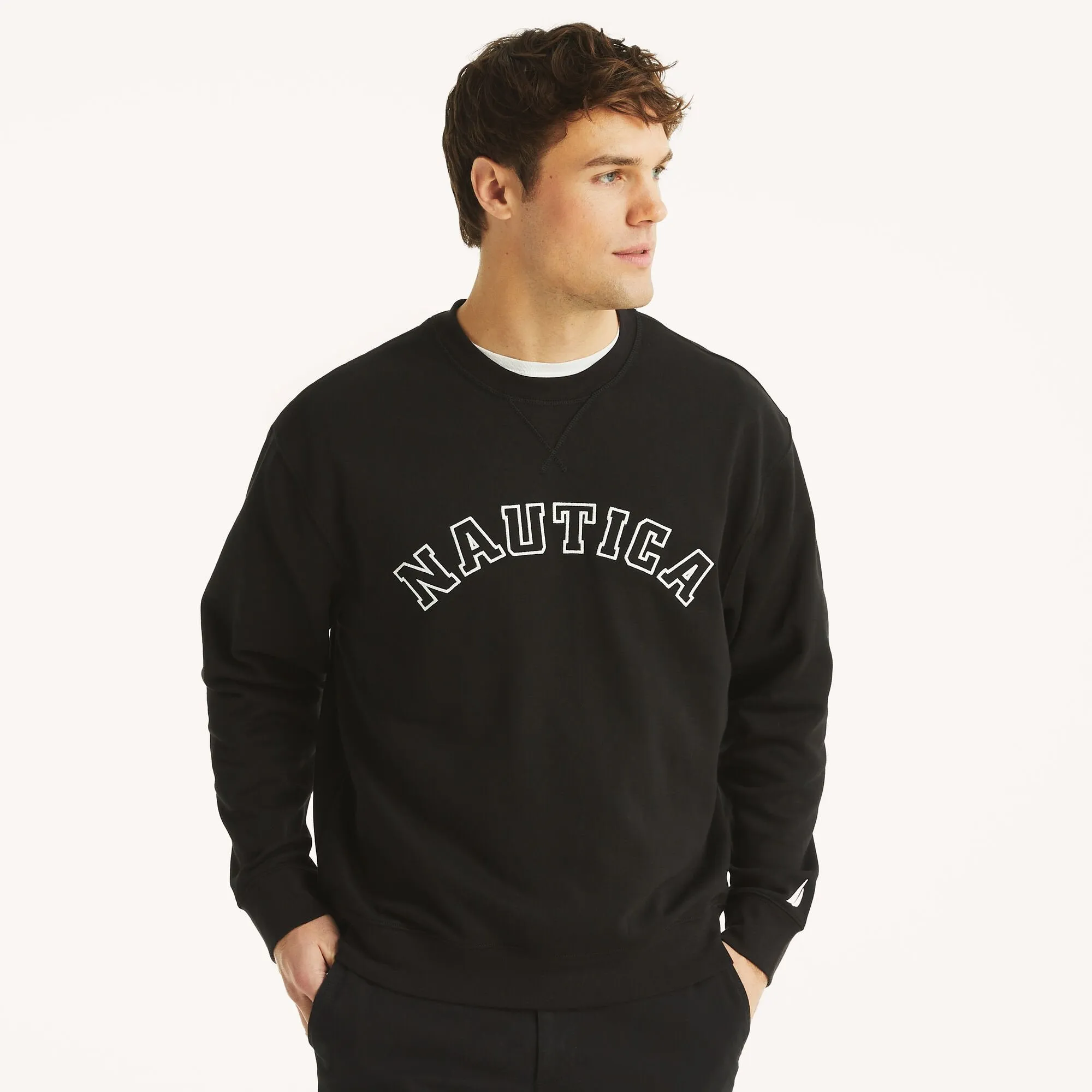 Nautica Mens Fleece Crewneck Sweatshirt