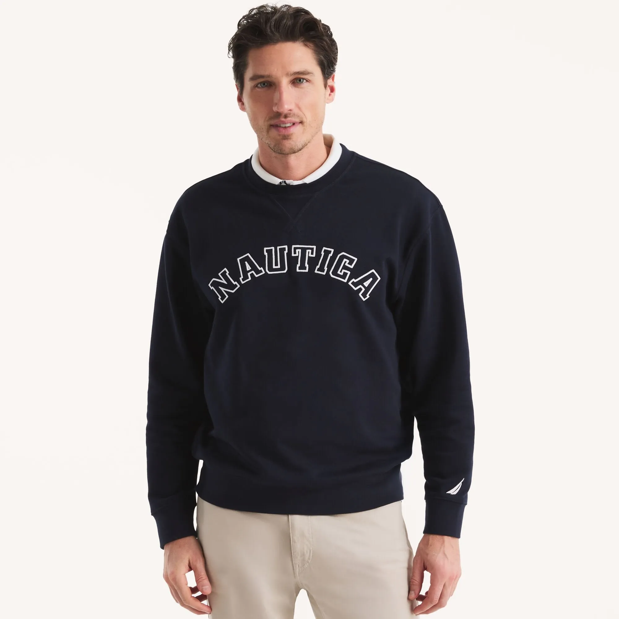 Nautica Mens Fleece Crewneck Sweatshirt