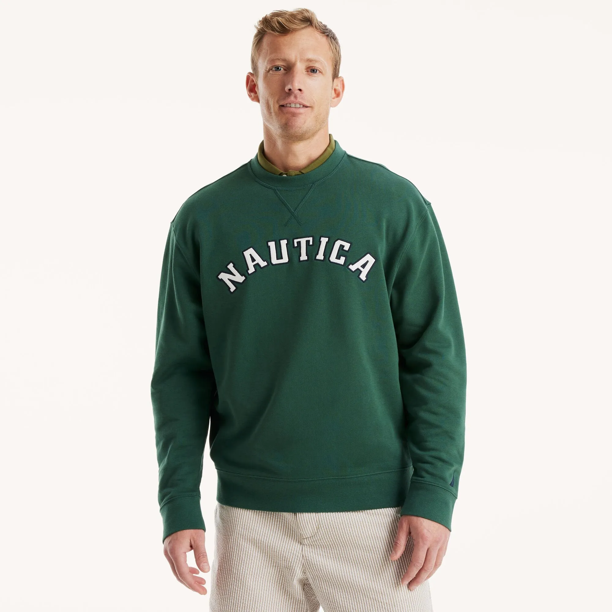Nautica Mens Fleece Crewneck Sweatshirt