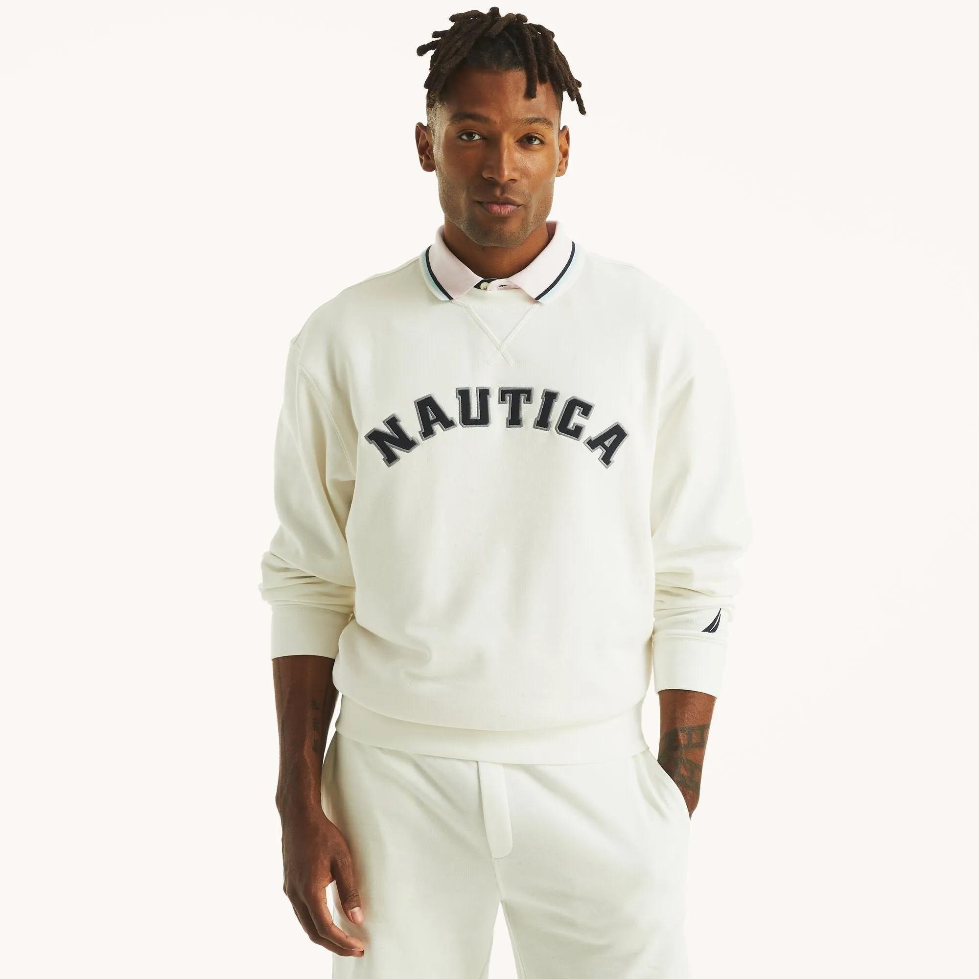 Nautica Mens Fleece Crewneck Sweatshirt