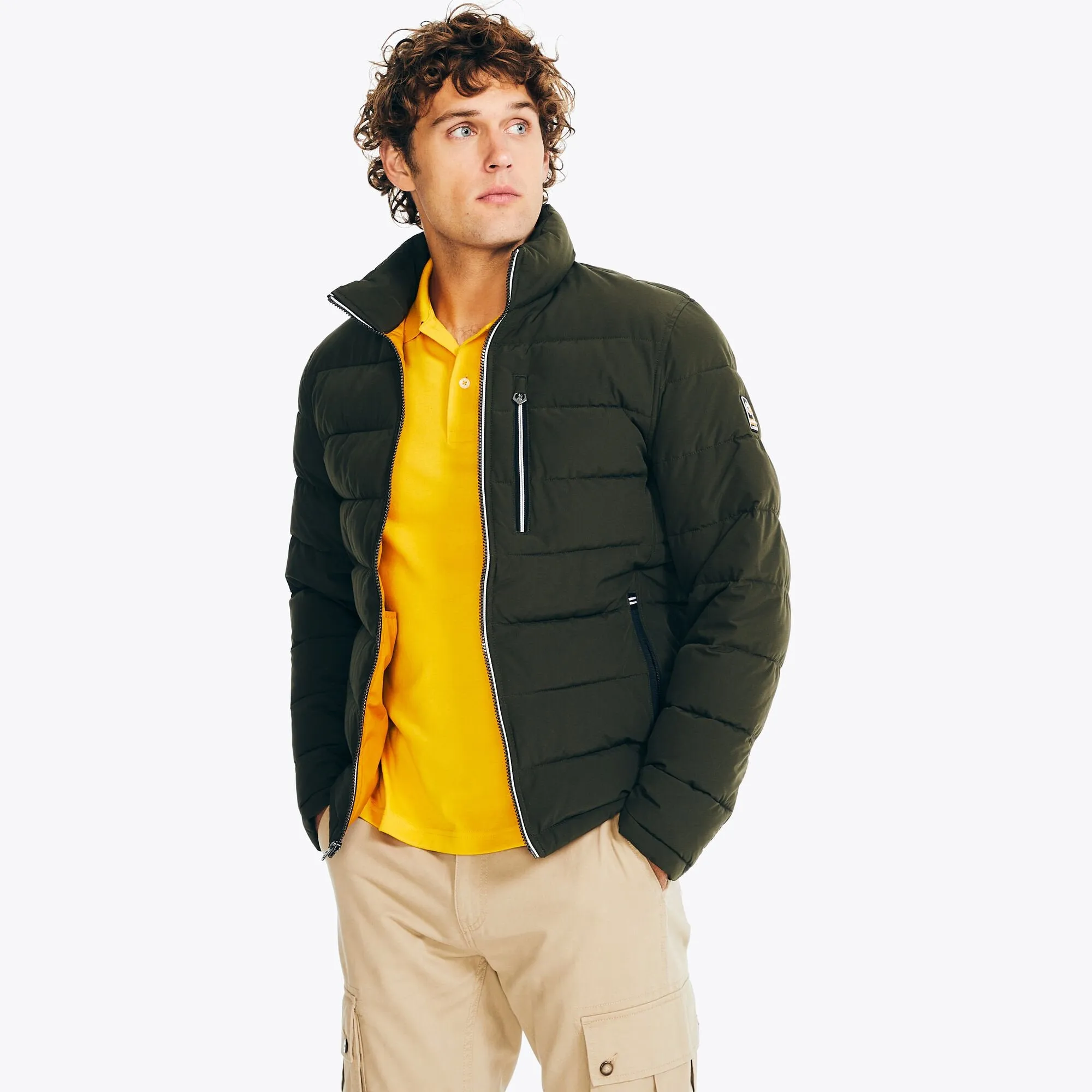 Nautica Mens Sustainably Crafted Full-Zip Jacket