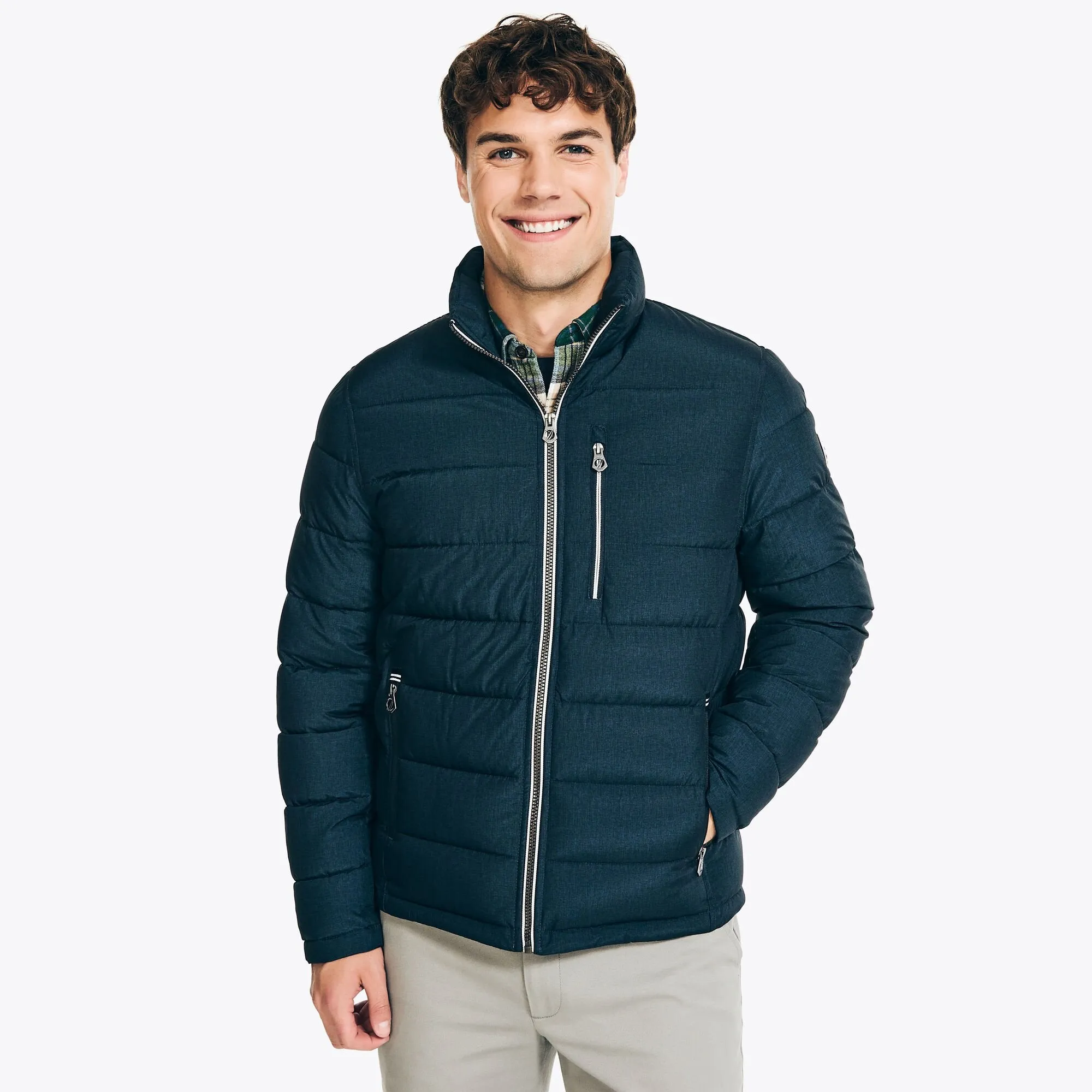 Nautica Mens Sustainably Crafted Full-Zip Jacket