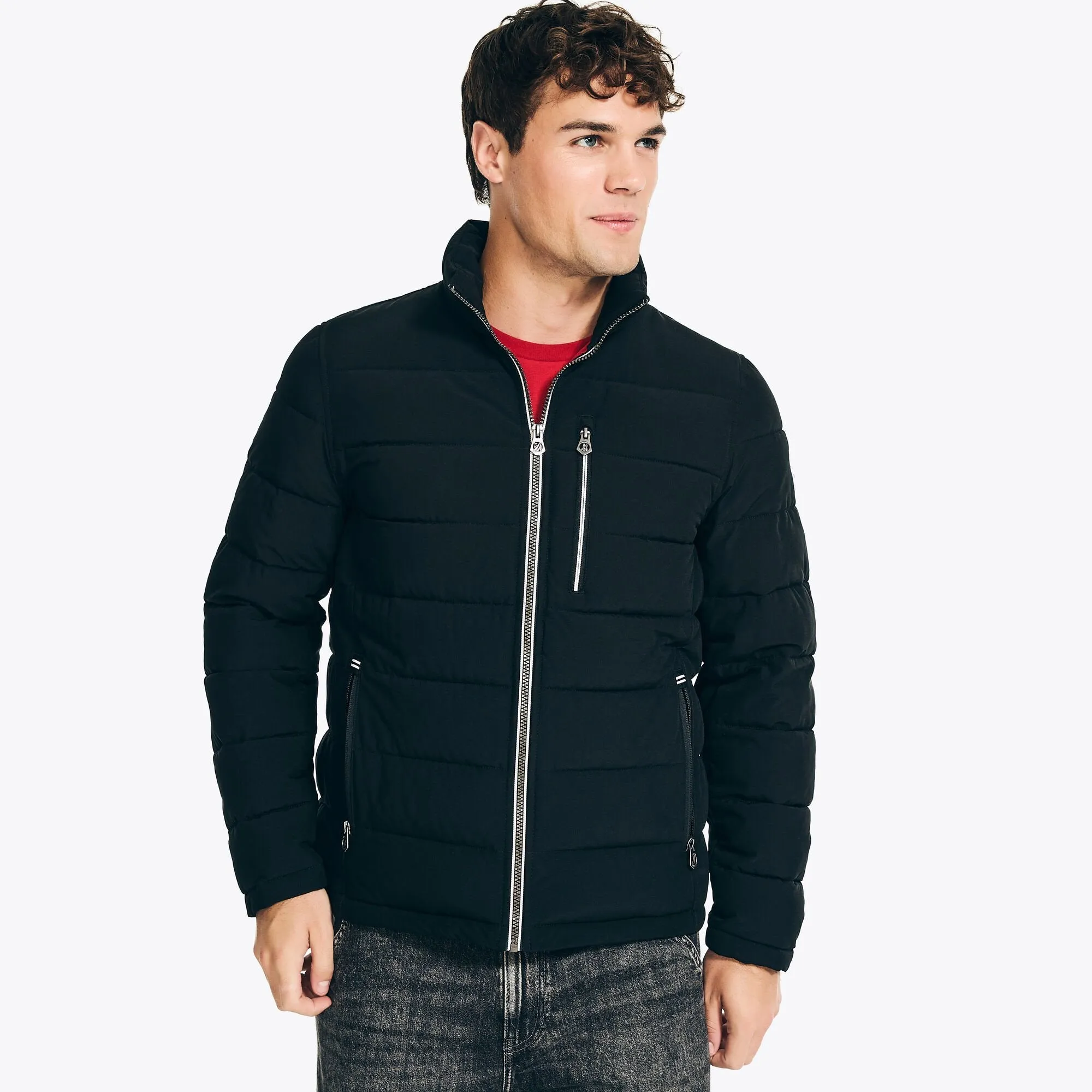 Nautica Mens Sustainably Crafted Full-Zip Jacket