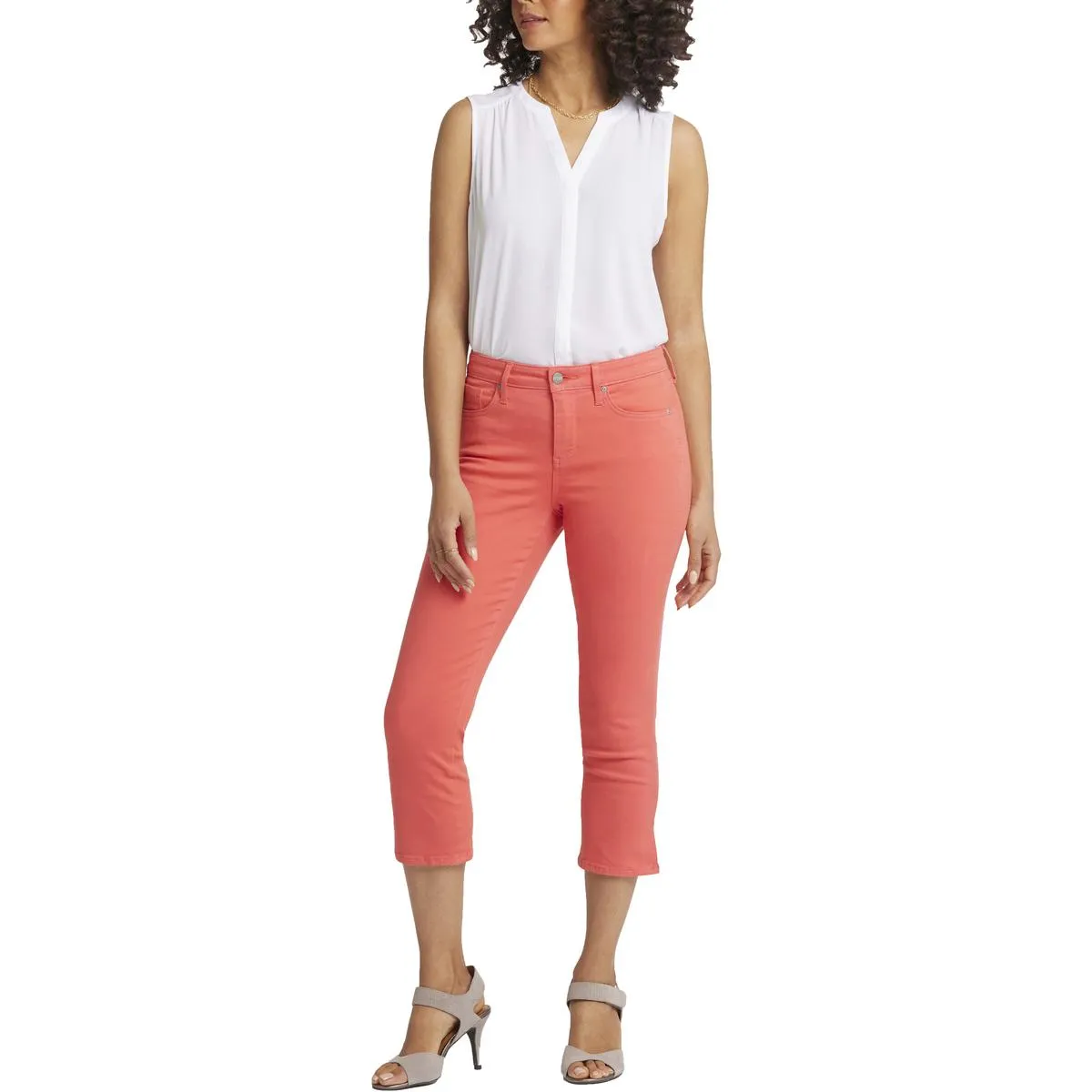 NYDJ Womens Chloe Crop Denim Capri Jeans