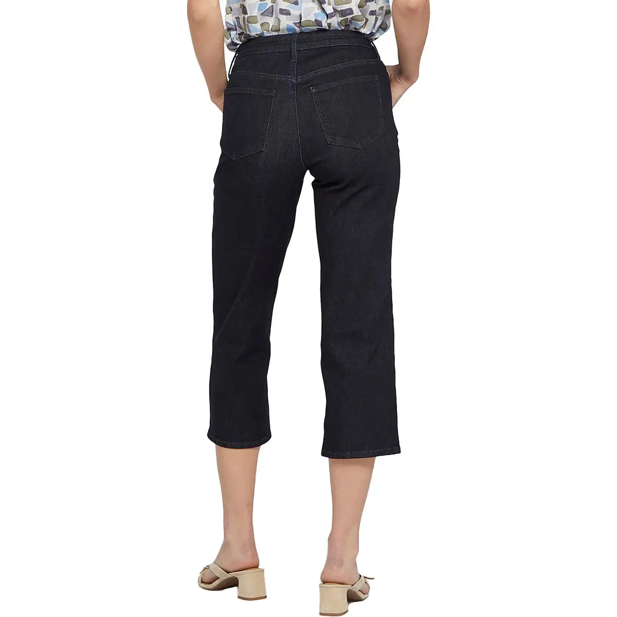 NYDJ Womens Joni High Rise Relaxed Capri Jeans