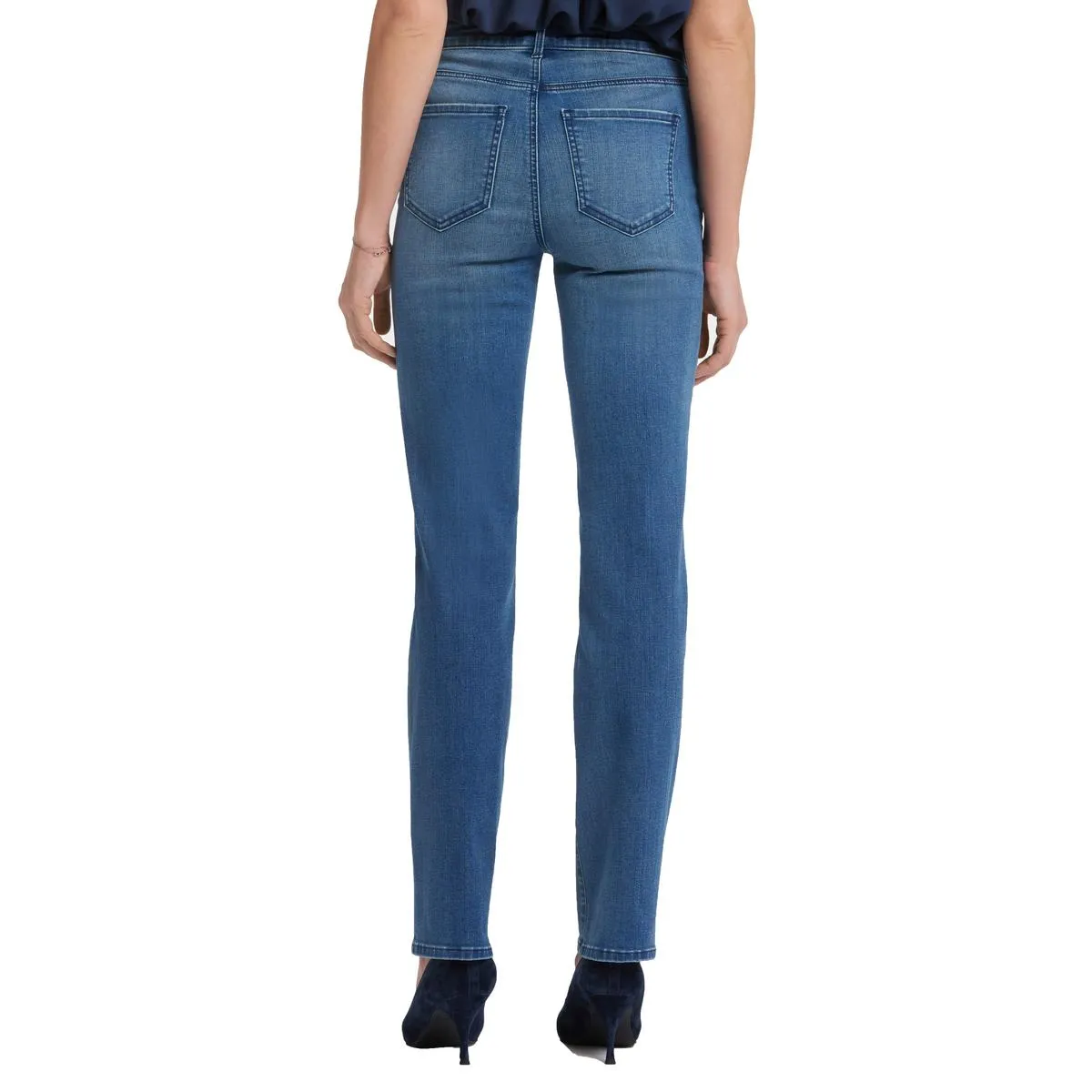 NYDJ Womens Marilyn Tummy Slimming Denim Straight Leg Jeans