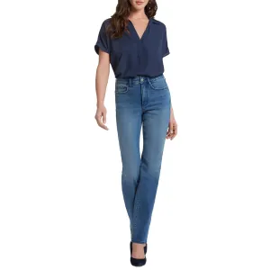 NYDJ Womens Marilyn Tummy Slimming Denim Straight Leg Jeans