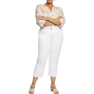 NYDJ Womens Plus Piper Relaxed Denim Cropped Jeans
