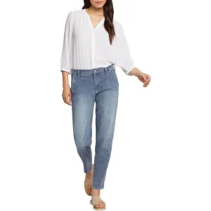 NYDJ Womens Relaxed Denim Tapered Leg Jeans