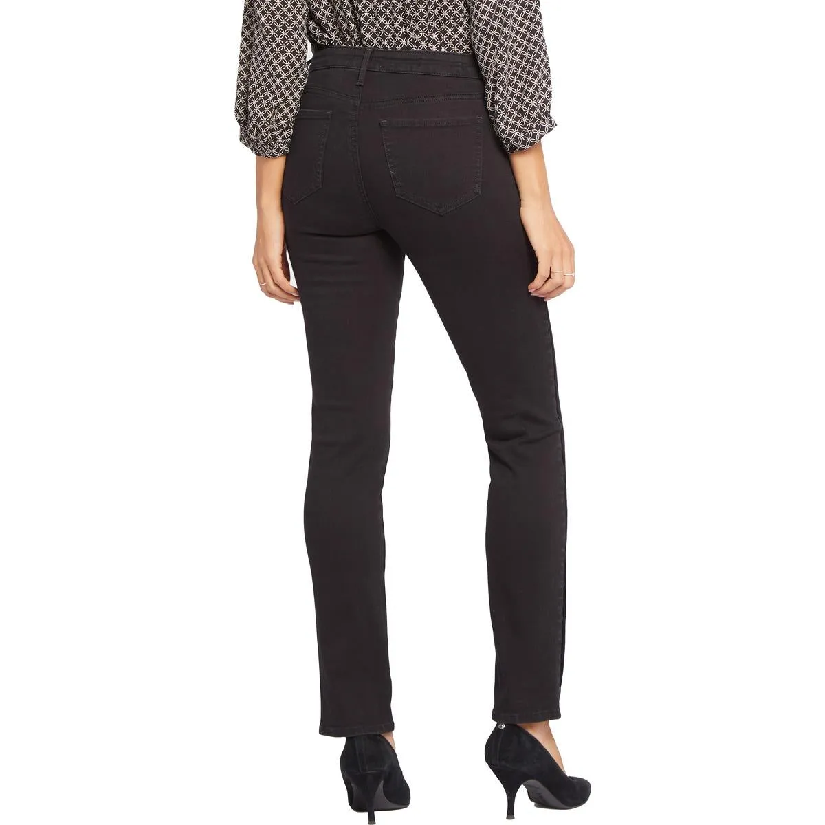 NYDJ Womens Sheri Velvet Trim High Rise Slim Jeans