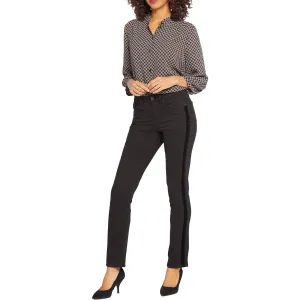 NYDJ Womens Sheri Velvet Trim High Rise Slim Jeans