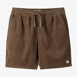 Oneill OG Cord Elastic Waist 18" Shorts - Chocolate Chip