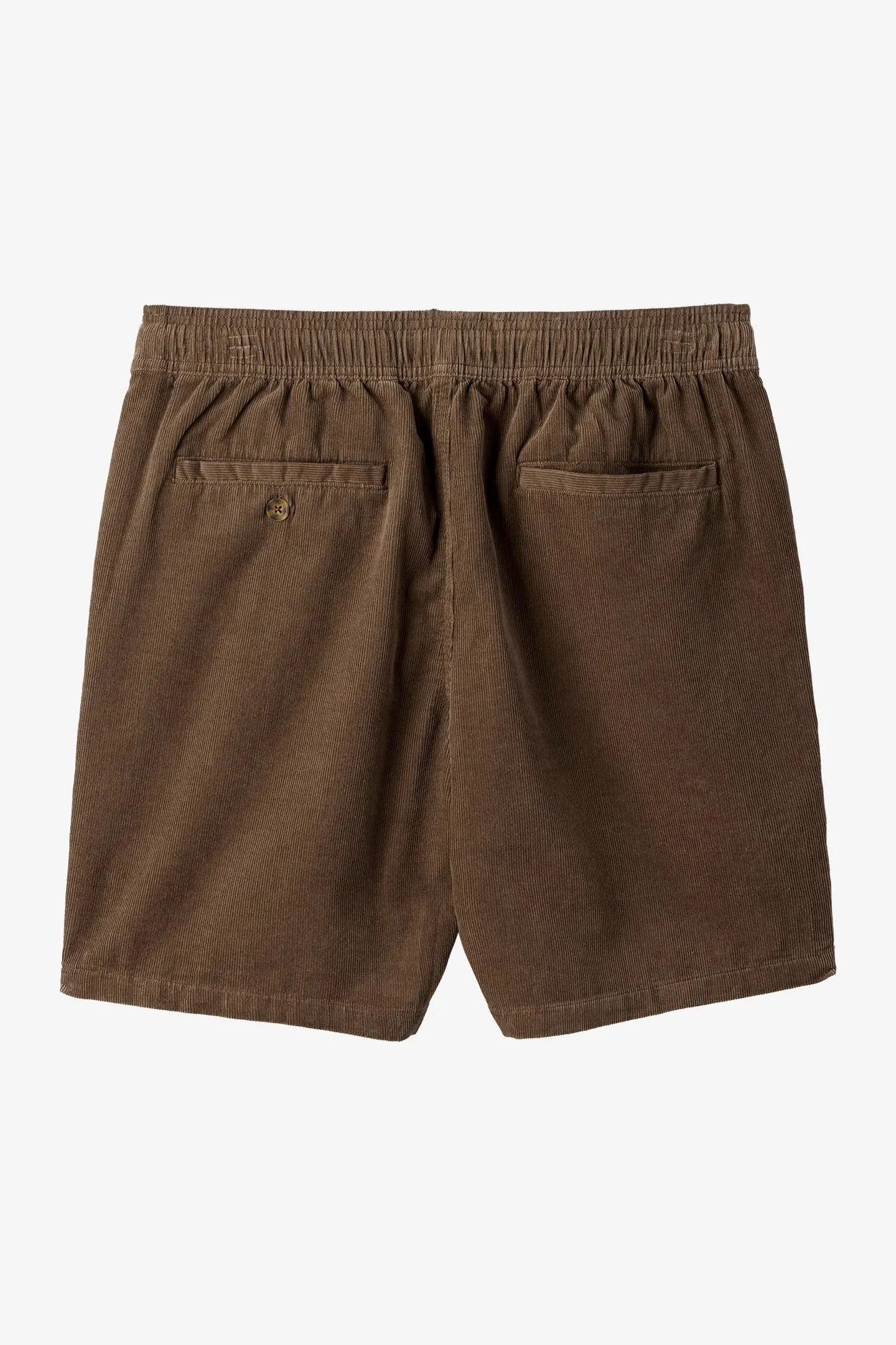 Oneill OG Cord Elastic Waist 18" Shorts - Chocolate Chip