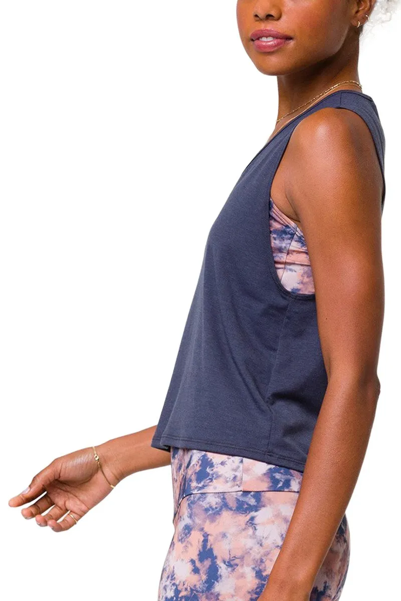 Onzie Flow Yoga Loose Cut Out Tank 3806
