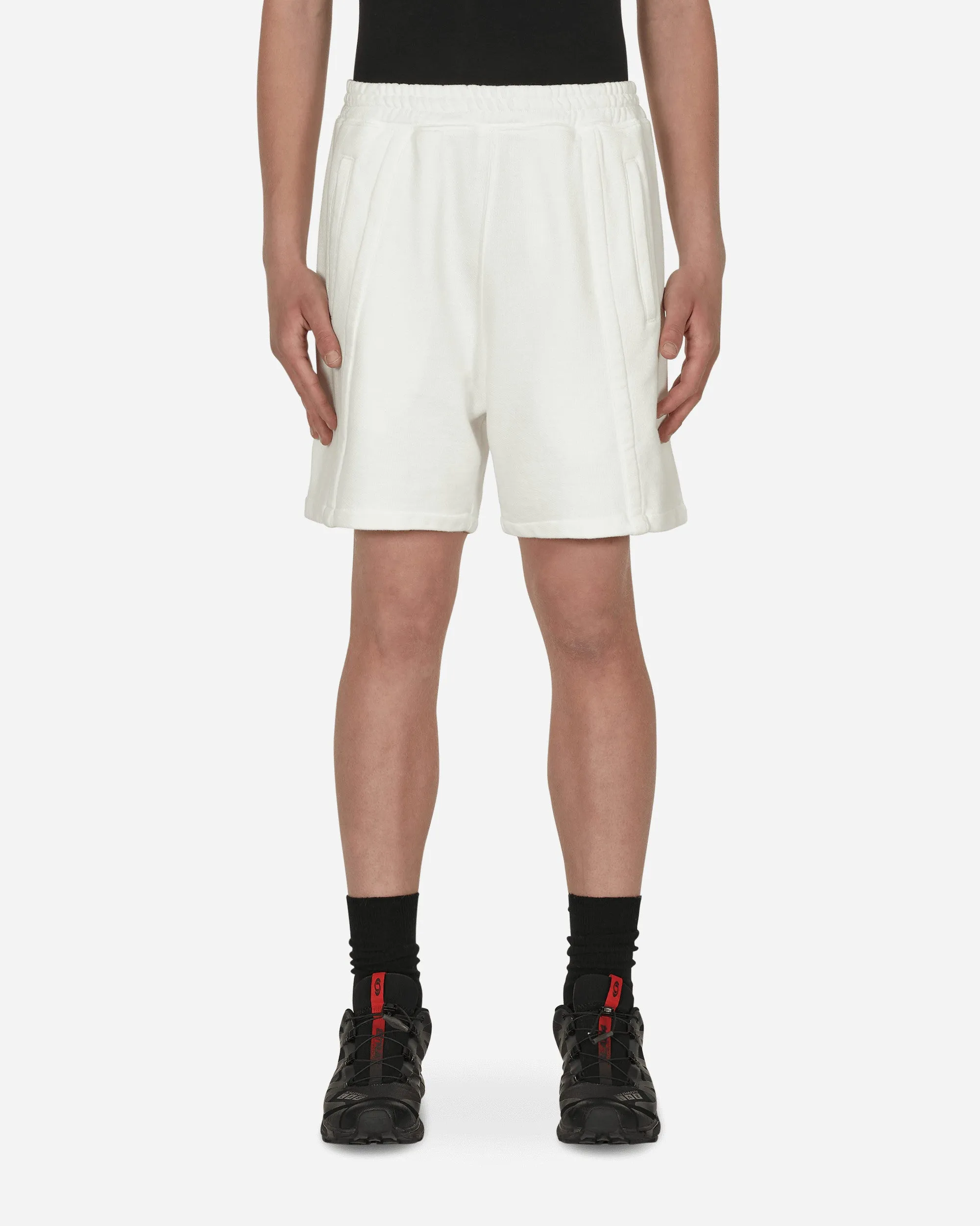 Panel Boxy Shorts White
