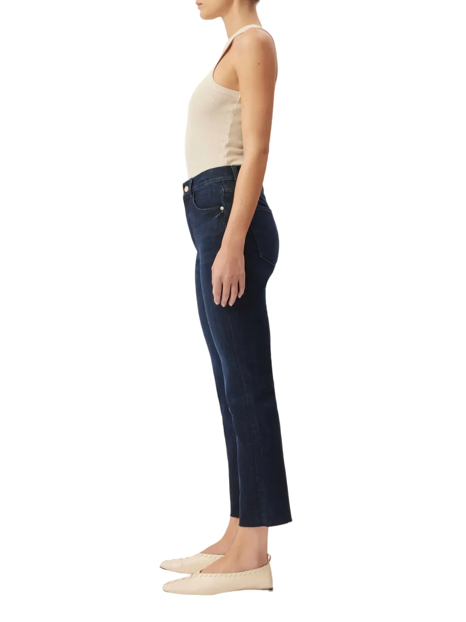 Patti Straight High Rise Vintage Jeans In Mediterranean Sea