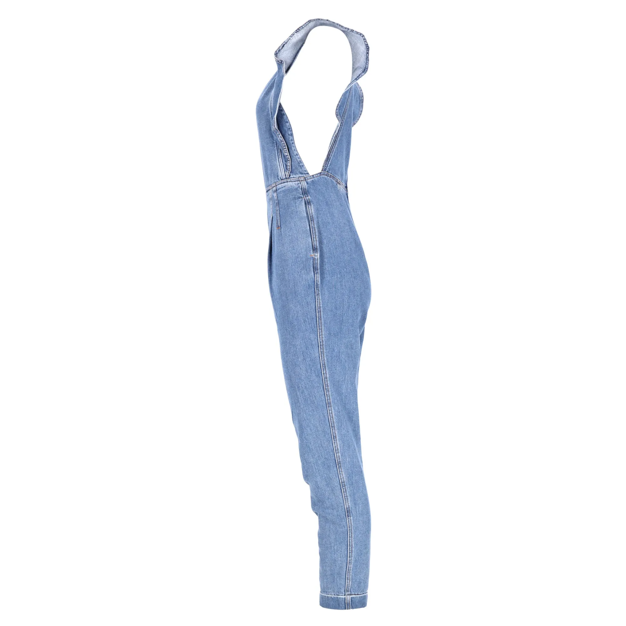 Philosophy di Lorenzo Serafini Denim Jumpsuit in Light Blue Cotton