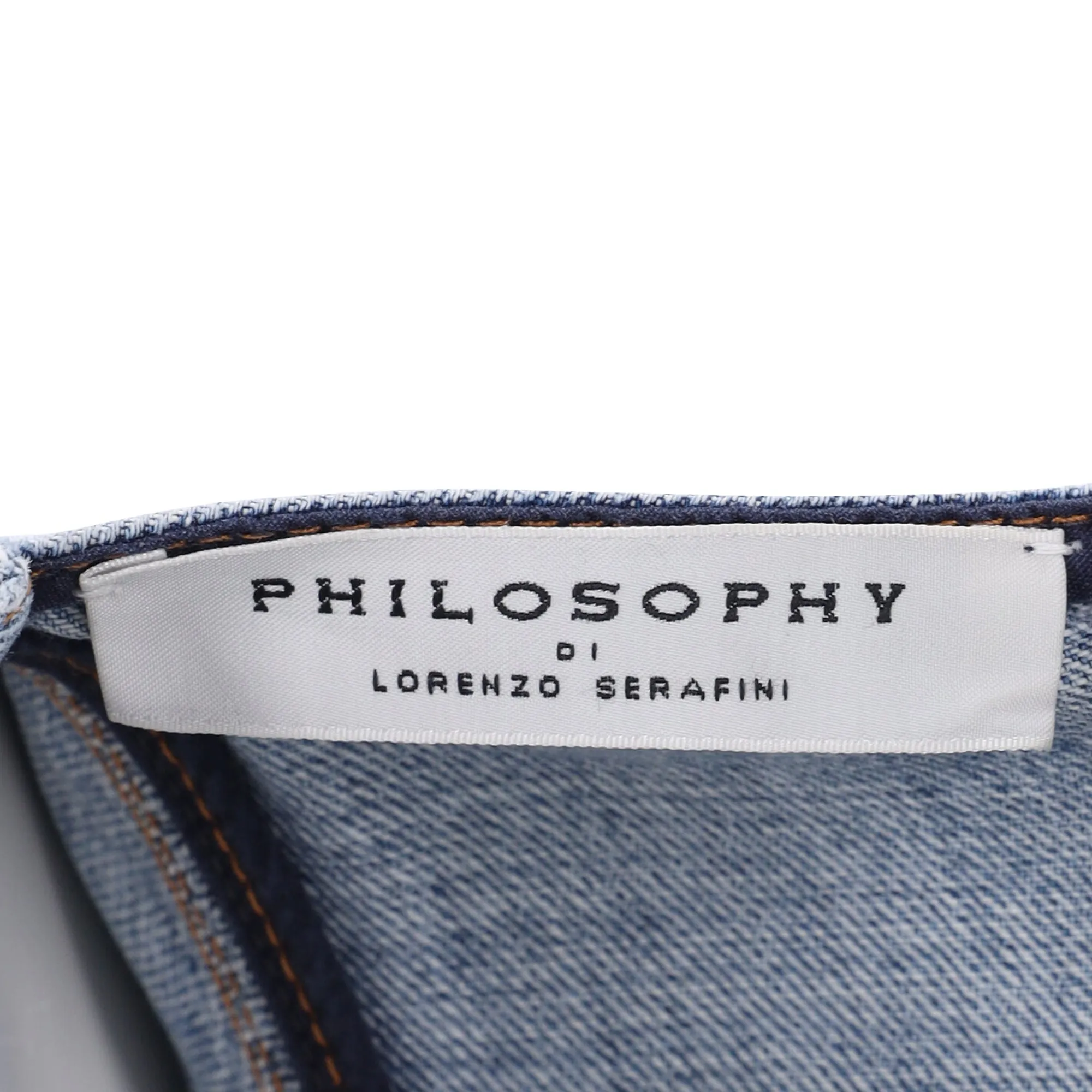 Philosophy di Lorenzo Serafini Denim Jumpsuit in Light Blue Cotton