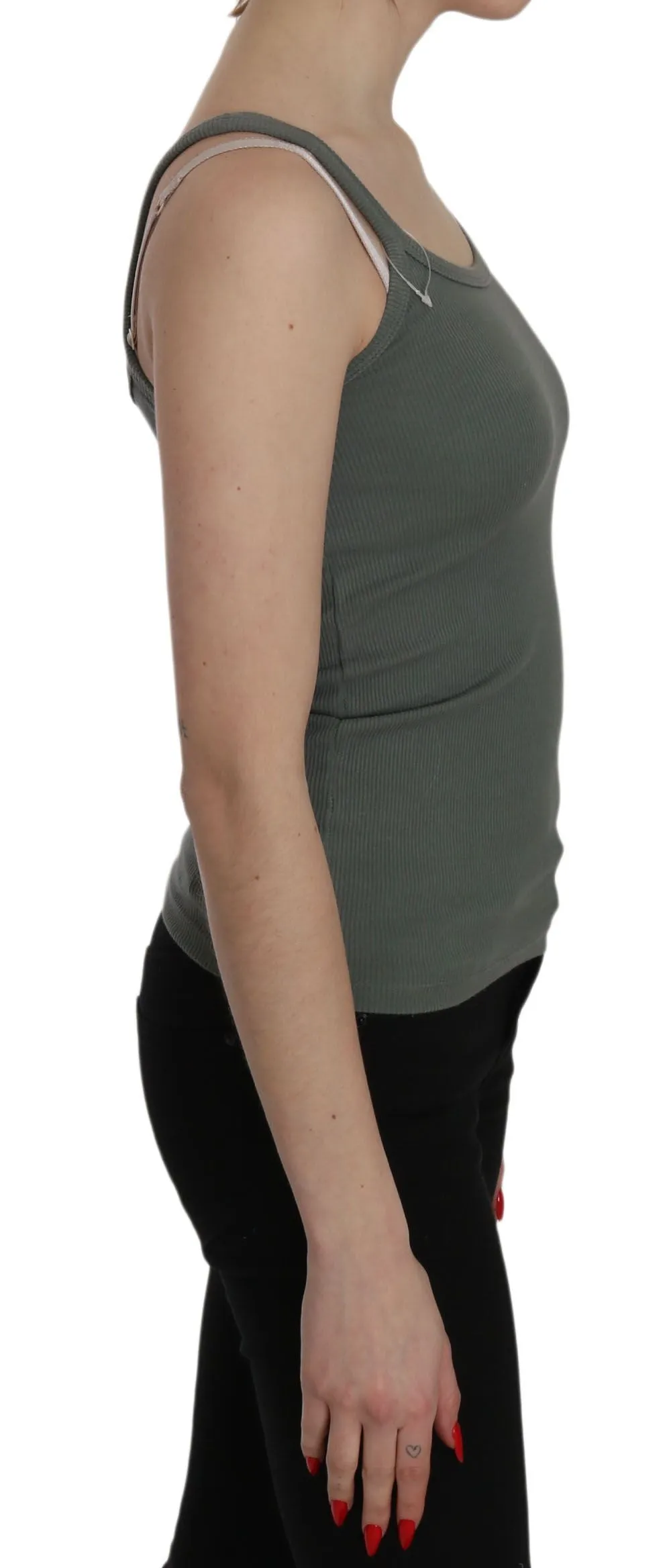 pink MEMORIES  Spaghetti Strap Slim Fit Casual Tank Top Women's Blouse