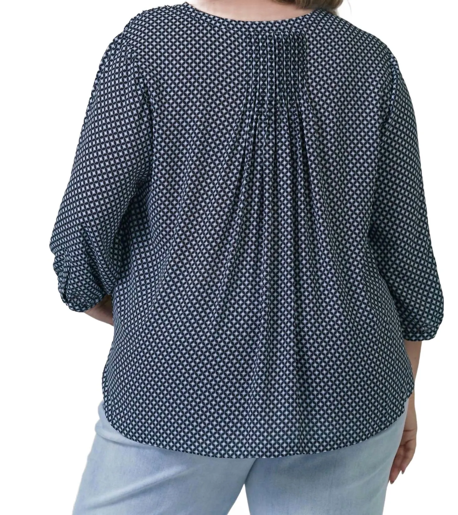 Pintuck Blouse - Plus In Diamond Peak