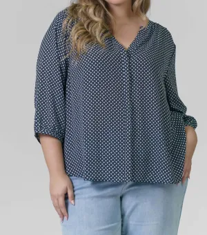 Pintuck Blouse - Plus In Diamond Peak