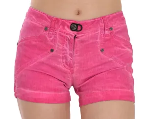 PLEIN SUD  Mid Waist Cotton blue Mini Women's Shorts