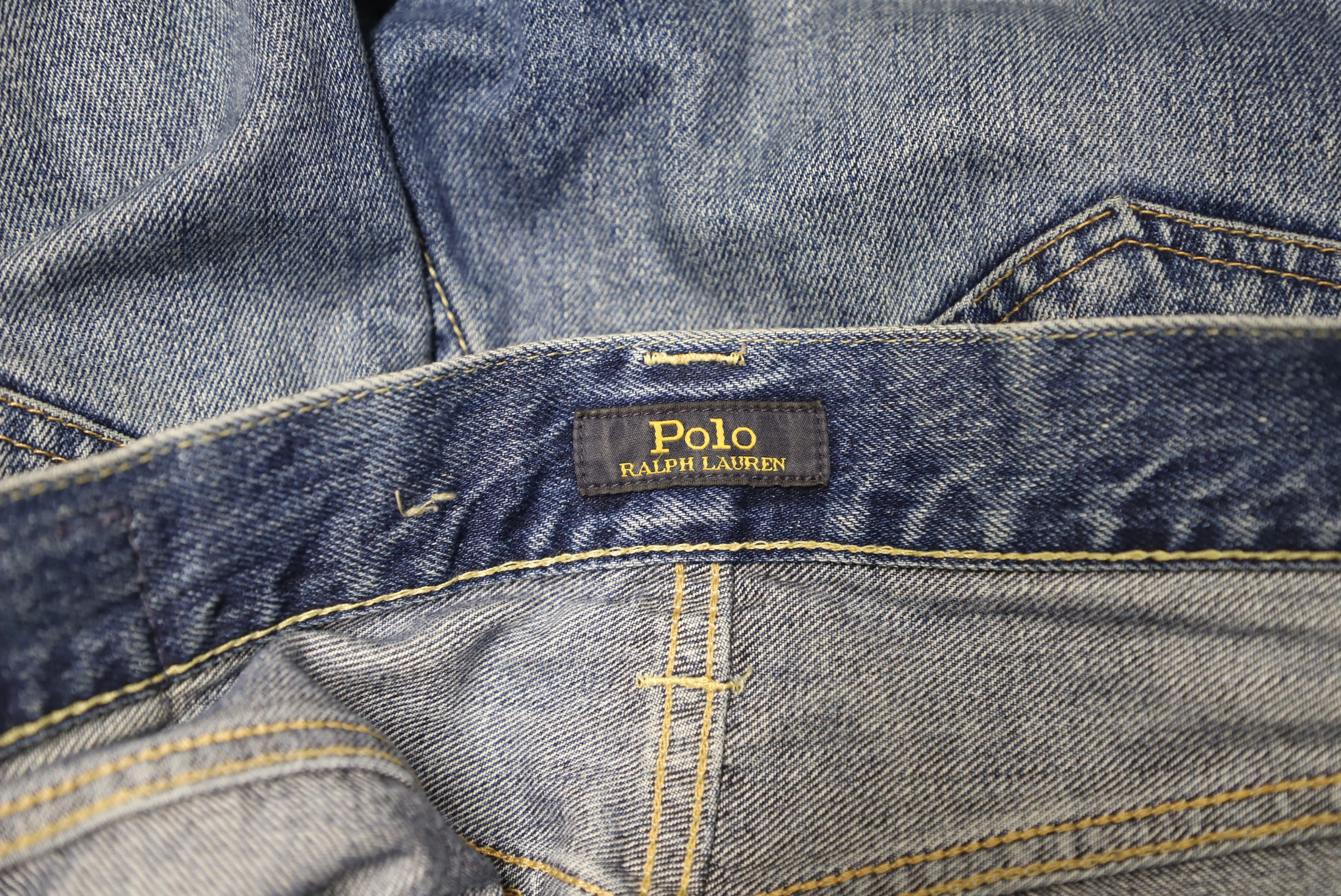 Polo Ralph Lauren Distressed Boyfriend Jeans in Blue Denim