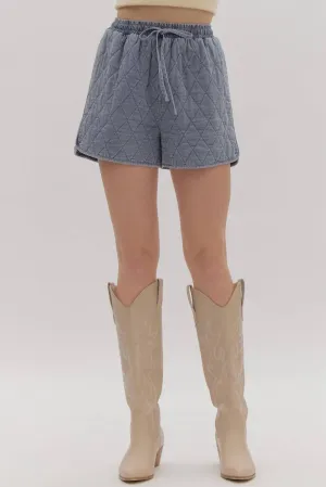 Quilted Short In Denim