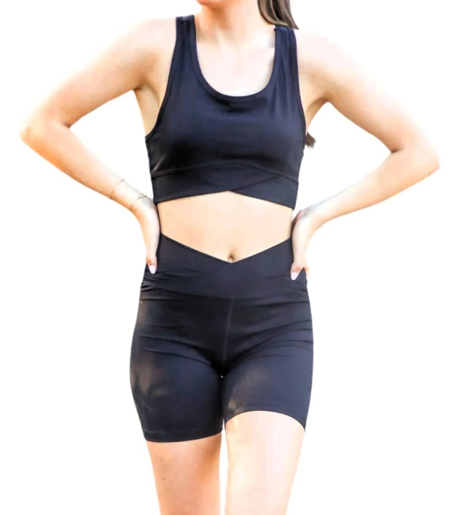 Racerback Longline Set In Black