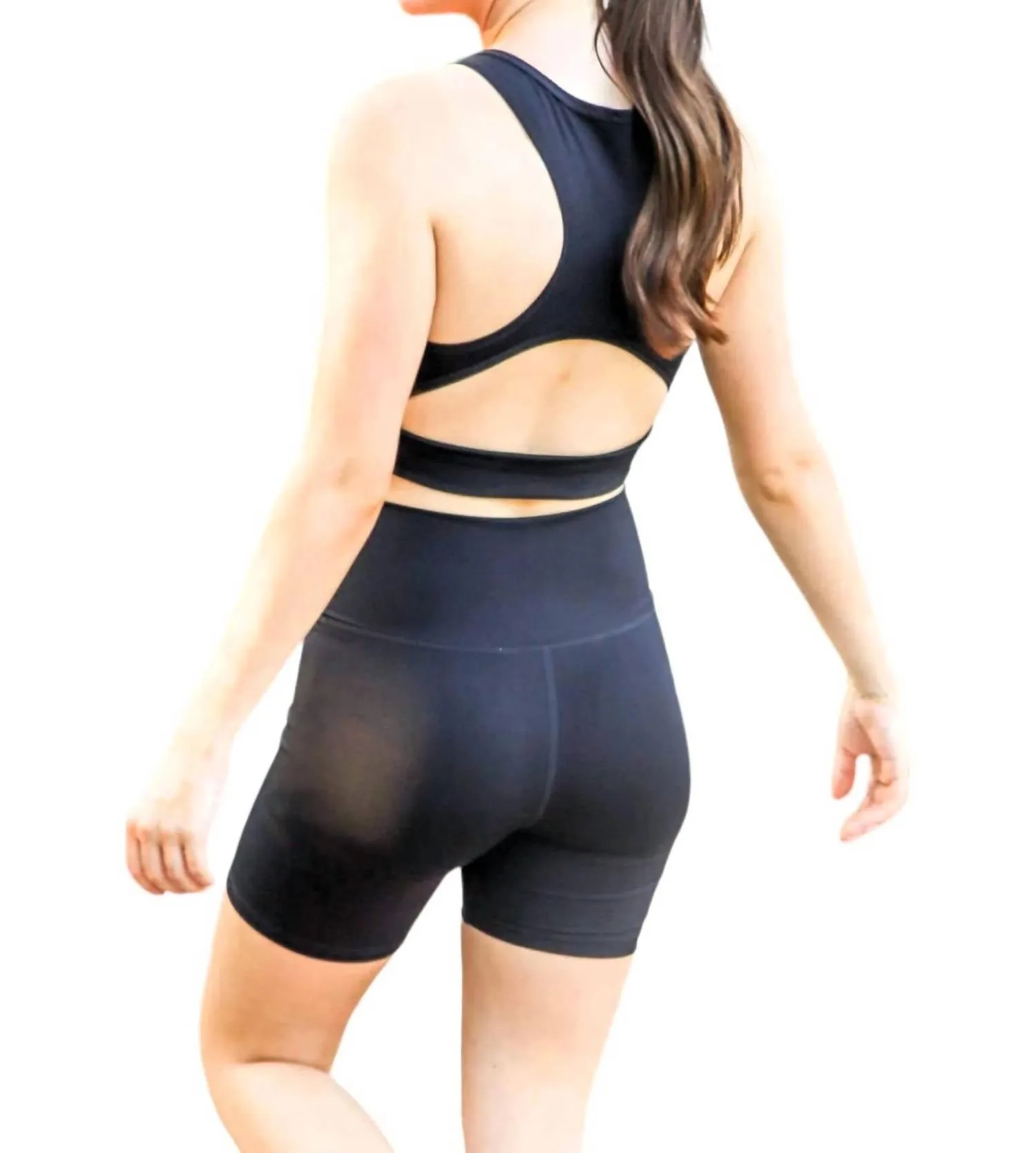 Racerback Longline Set In Black