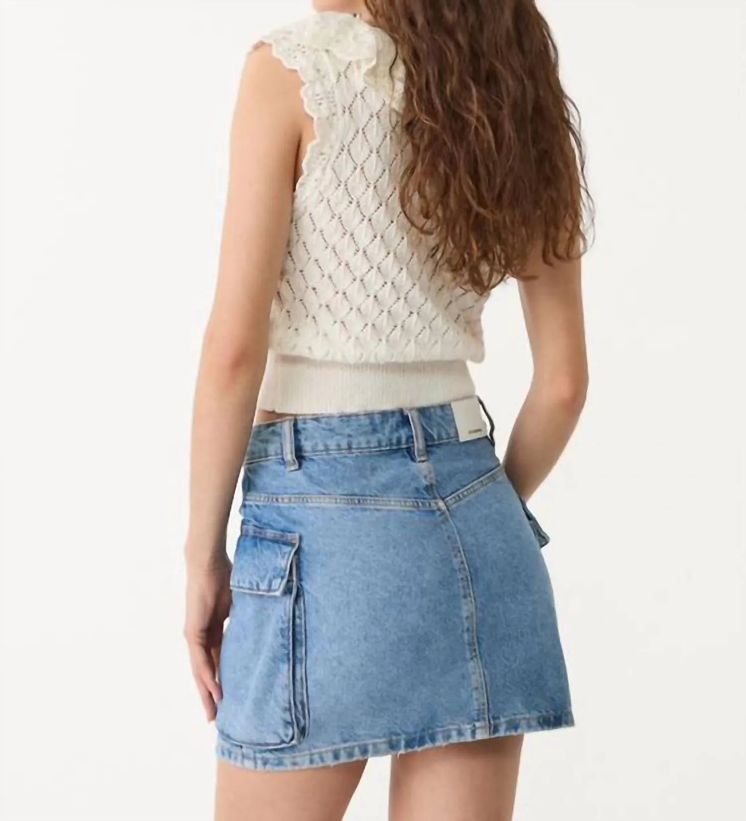 Raegan Cargo Skirt In Denim