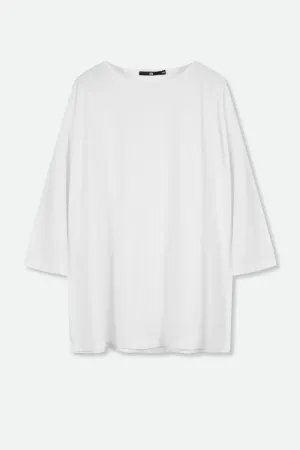 RAYA BOATNECK OVERSIZED TUNIC IN ITALIAN COTTON JERSEY