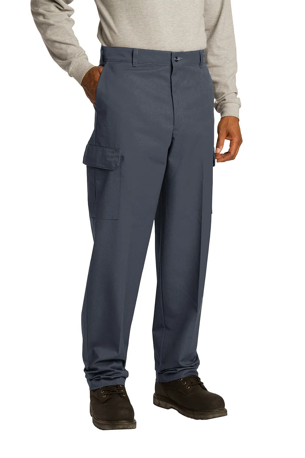 Red Kap Mens Industrial Wrinkle Resistant Cargo Pants w/ Pockets - Charcoal Grey