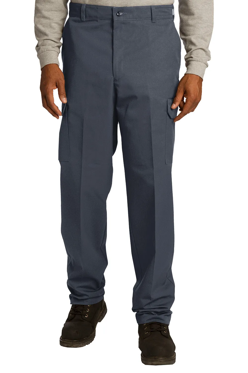 Red Kap Mens Industrial Wrinkle Resistant Cargo Pants w/ Pockets - Charcoal Grey