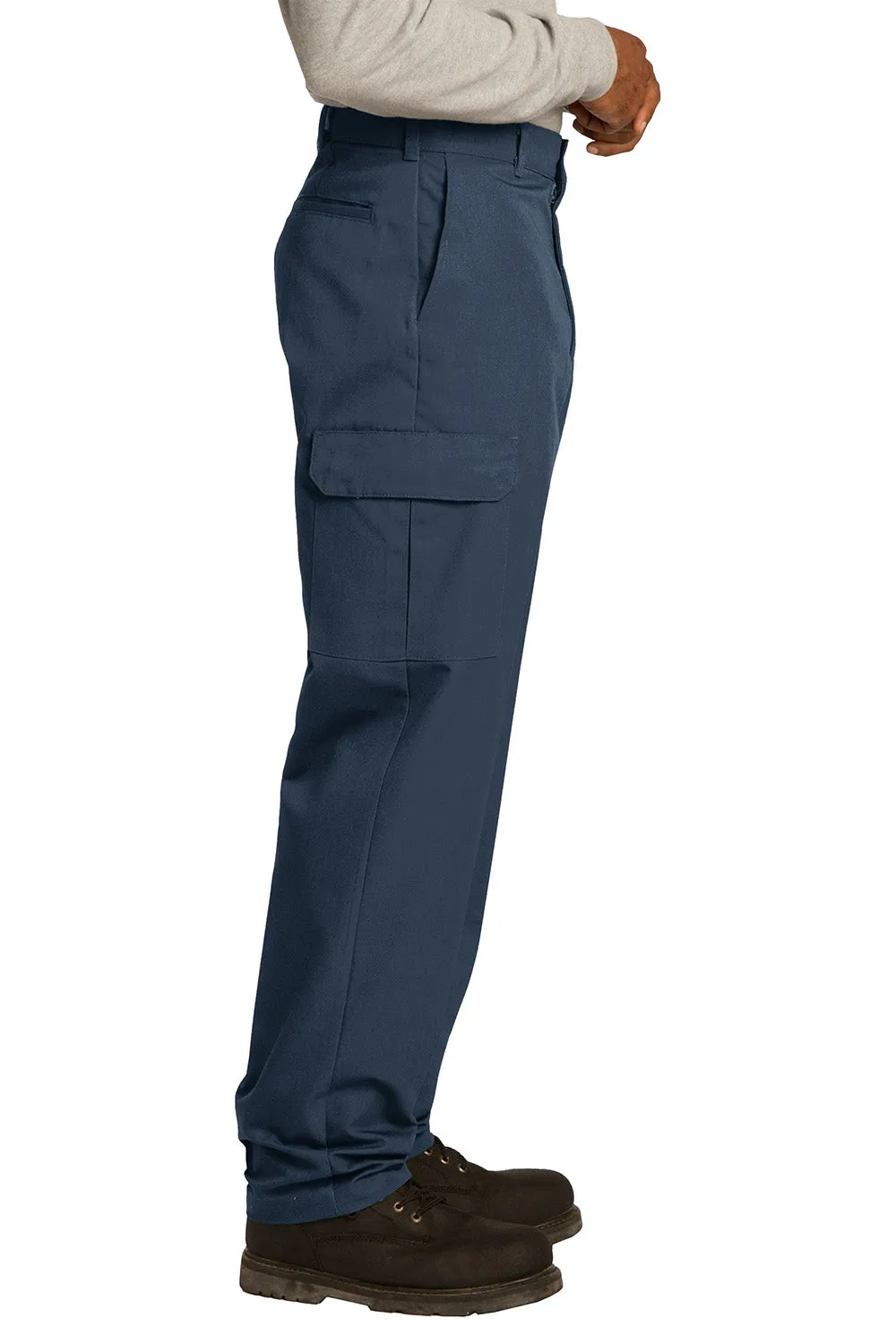 Red Kap Mens Industrial Wrinkle Resistant Cargo Pants w/ Pockets - Navy Blue
