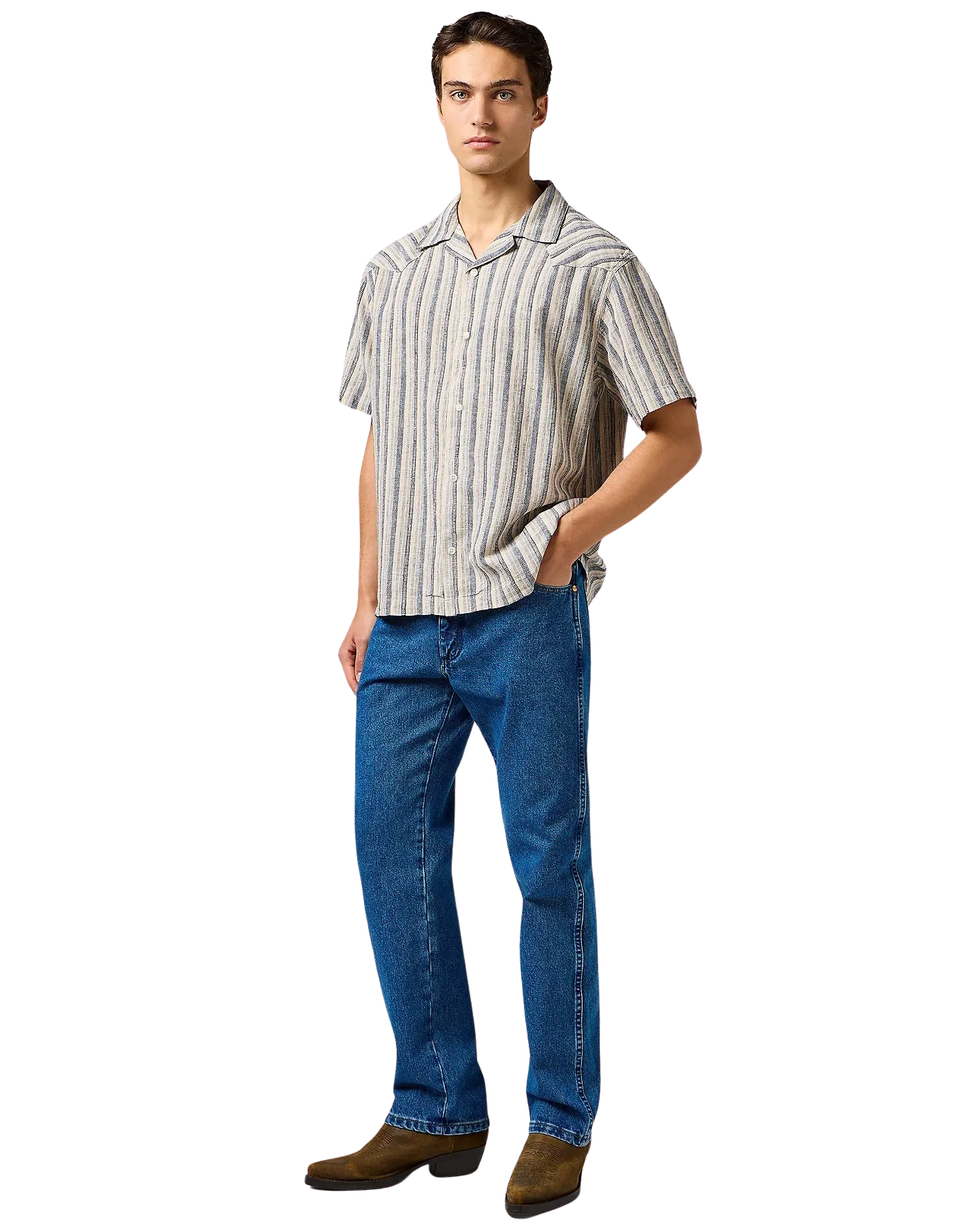 Resort Shirt in Indigo Stripe