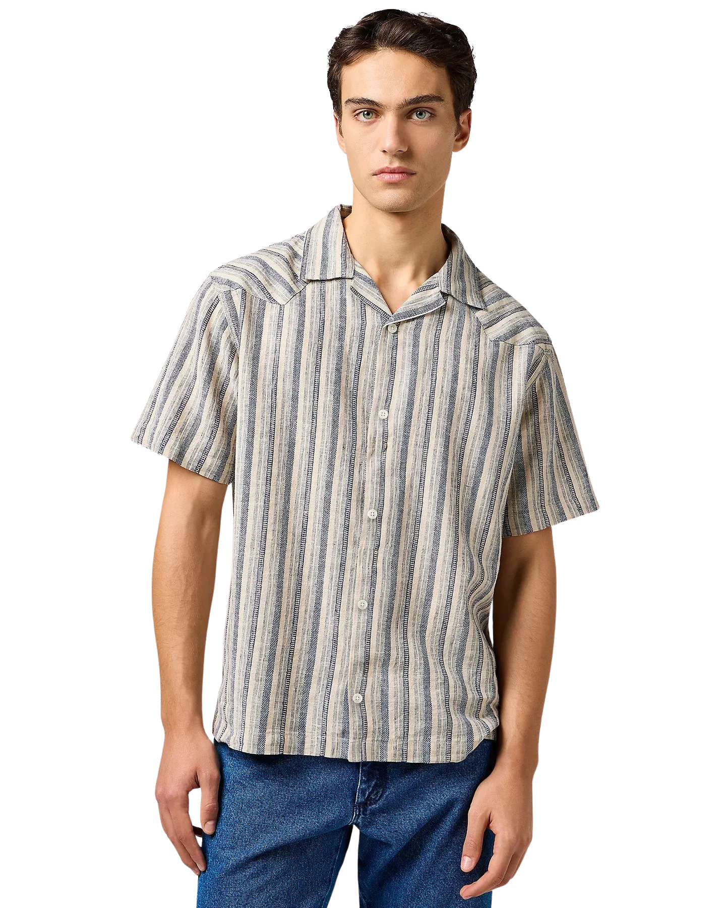 Resort Shirt in Indigo Stripe