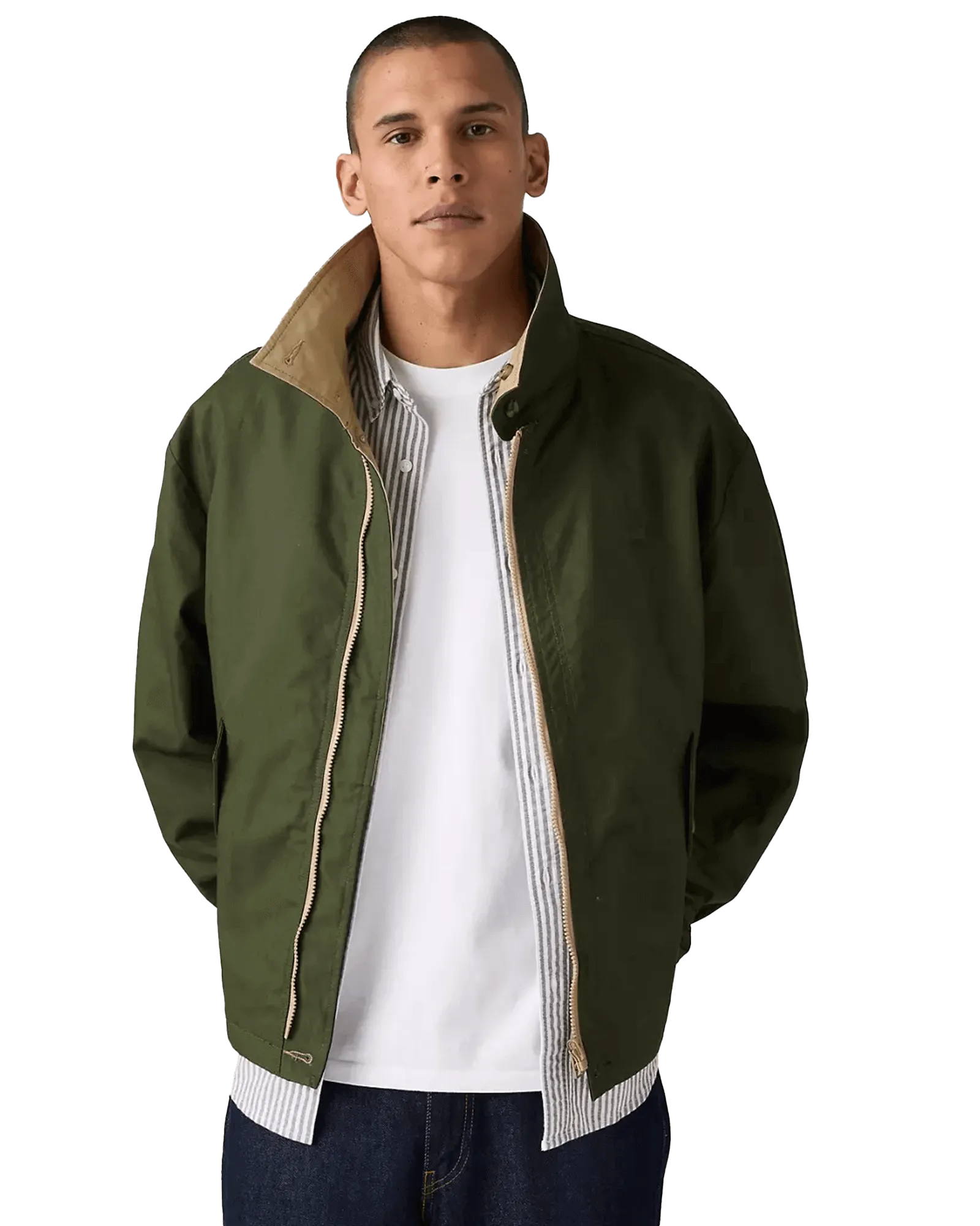 Rex Reversible Canvas Jacket in Harvest Gold
