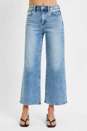 Risen Jeans High Rise Crop Wide Jeans