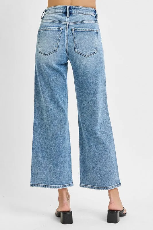 Risen Jeans High Rise Crop Wide Jeans
